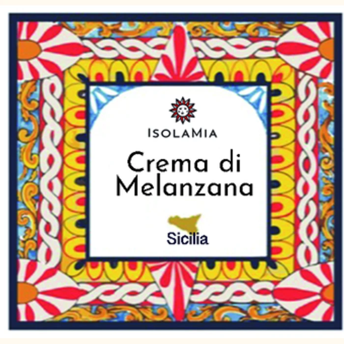 Etichetta originale IsolaMia Crema di Melanzana